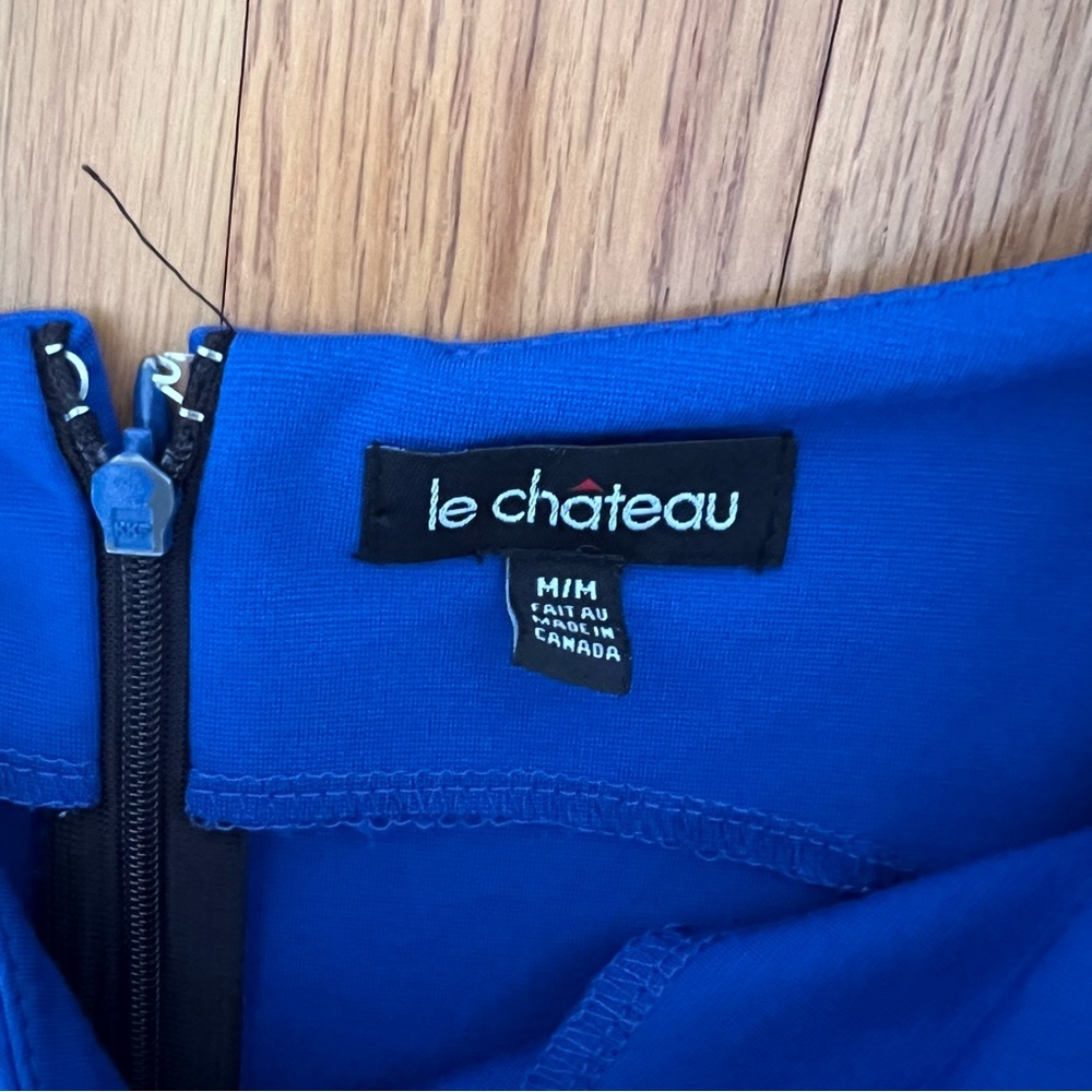 Le Chateau Colorblock Sleeveless Dress Blue Black Gray Size M - Picture 4 of 8